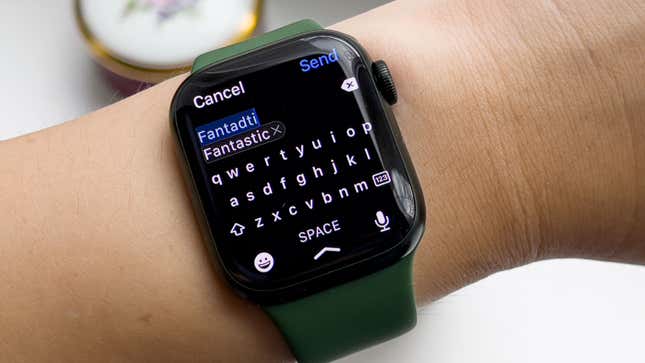 It doesn’t matter if the keyboard is too small to type accurately because autocorrect is pretty good.