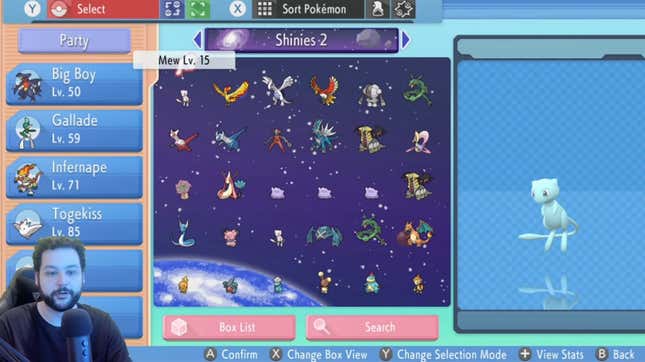 YouTuber PanFro Games shows how he duplicated his box of Shiny Pokemon.