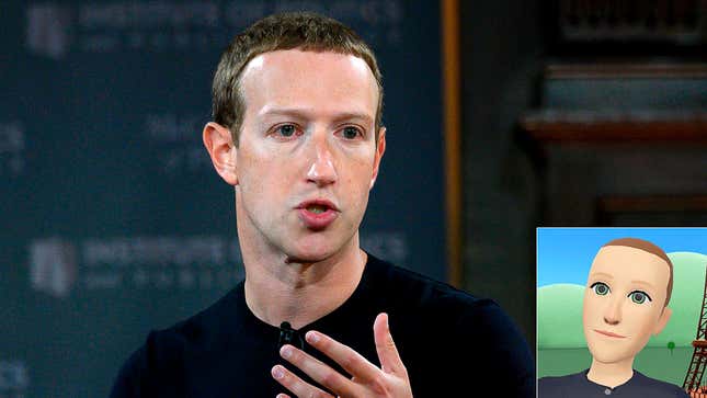 Image for article titled Mark Zuckerberg Worried His Metaverse Avatar Doesn’t Fully Capture How Inhuman He Looks