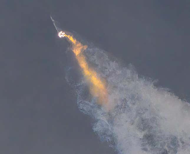 Image for article titled Everything We Noticed During SpaceX Starship’s Explosive Debut Launch