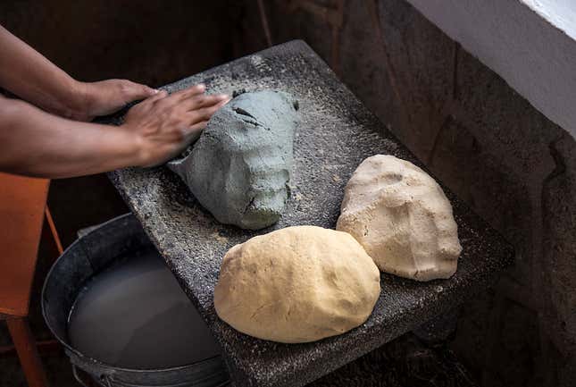 Three different types of nixtamal