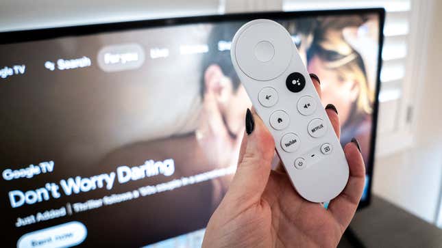 A photo of the Chromecast with Google TV's remote