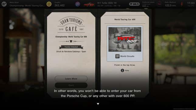 If you’re newer to the series, GT7's Menu Books make it very clear how to enter events and what you need to do next.