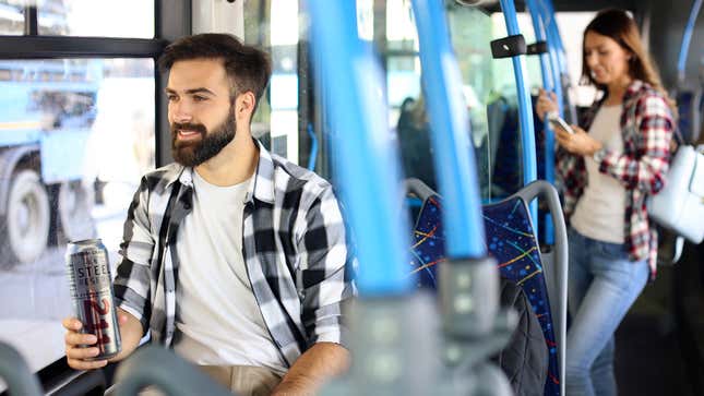 Image for article titled Man Drinking Beer At 7:30 A.M. On Bus May Be Onto Something