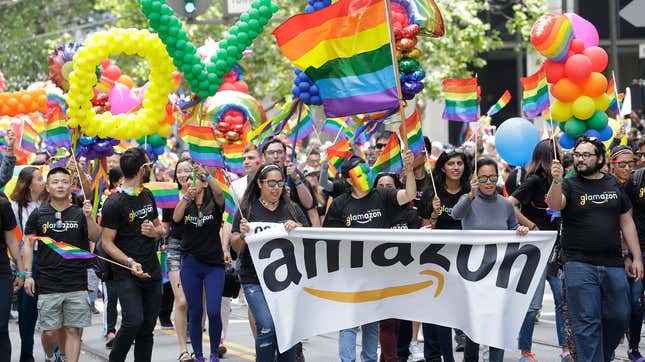 Amazon was one of 400 companies that signed on to support LGBTQ legislation rights in the U.S.