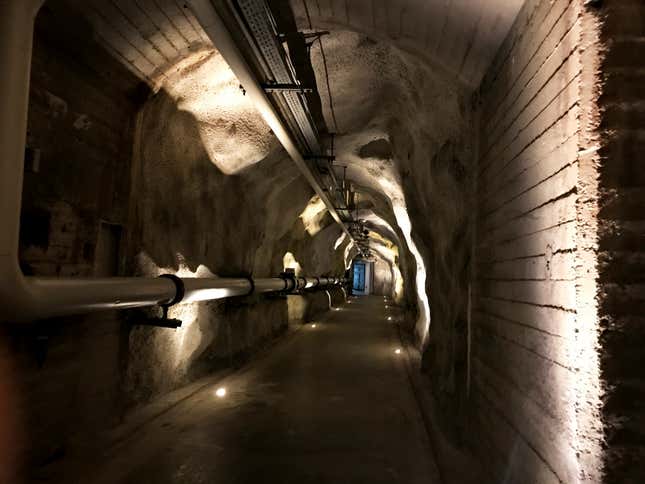 A passageway through the granite mountain.