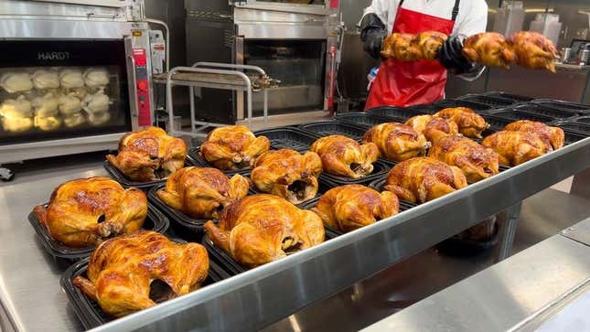 Image for article titled The Real Cost of Costco’s Giant Rotisserie Chickens