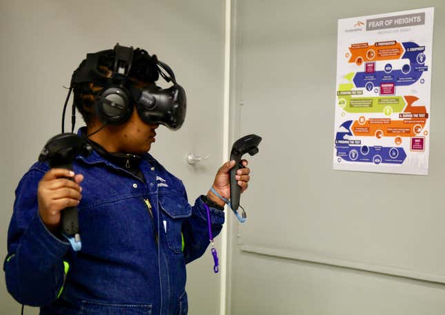 Steel giant Arcelor Mittal is using virtual reality to test for fear of heights in South Africa