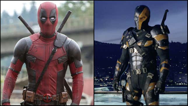 Left: Deadpool (Photo: 20th Century Studios); Right: Deathstroke in Zack Snyder’s Justice League (Screenshot: HBO Max/YouTube)