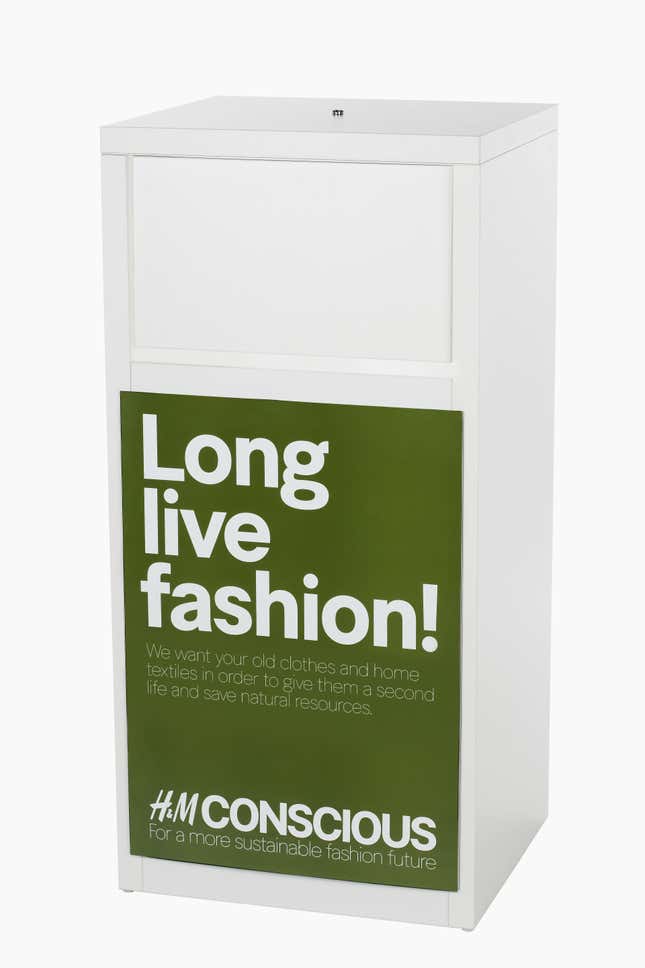 H&M recycling bin