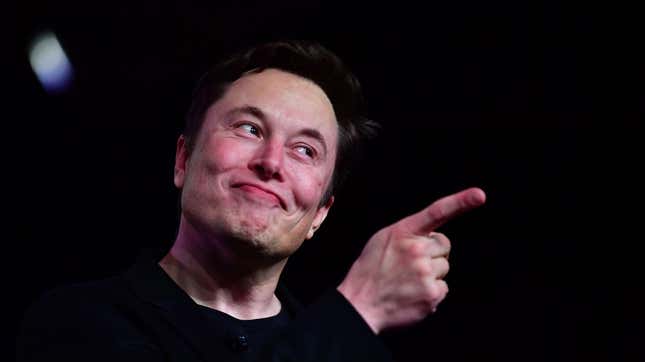 Musk points the finger away from him. 