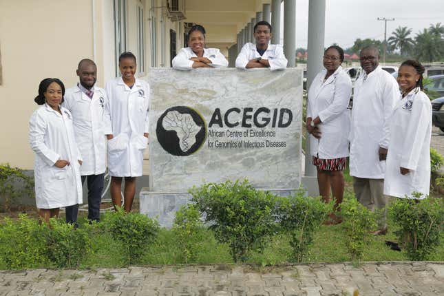 Scientists at AfricanCenter of Excellence for Genomics of Infectious Diseases (ACEGID) at Redeemer’s University.