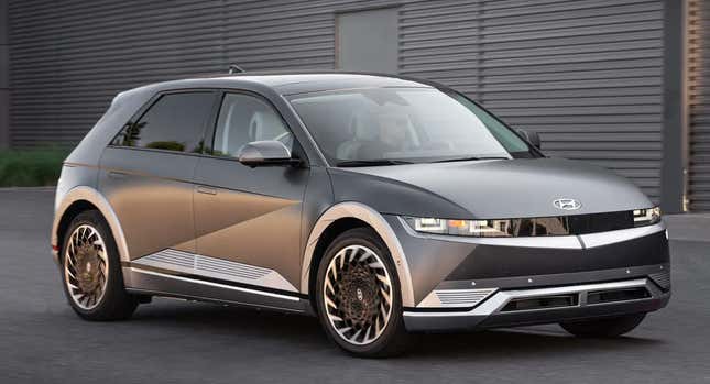 2023 Hyundai Ioniq 5, which looks like a hatchback but is referred to as an SUV by Hyundai.