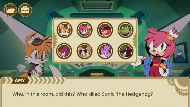 Tails and Amy are seen speculating about how killed Sonic.