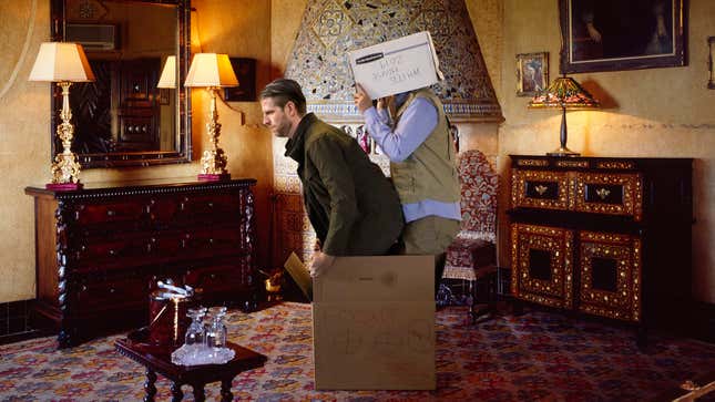 Image for article titled Trump Boys Thrilled FBI Seized Documents, Leaving Dozens Of Empty Boxes To Play In
