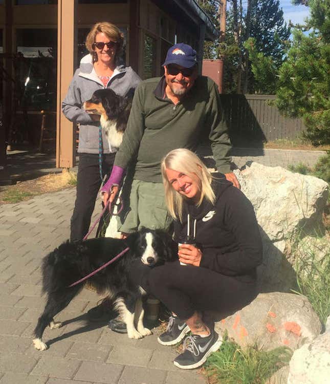 Gillice, her dog Laila, Sowers, Jade and Sower’s daughter, Angie.