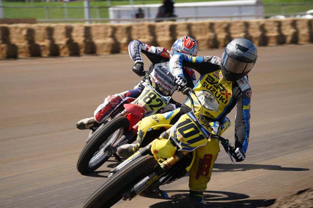 Image for article titled Racing Doesn't Get More Gnarly Than One Mile Flat Track Motorcycles