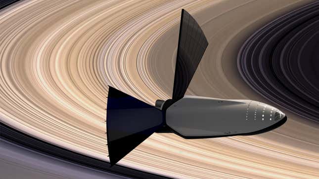 Spreading some solar sails near Saturn.