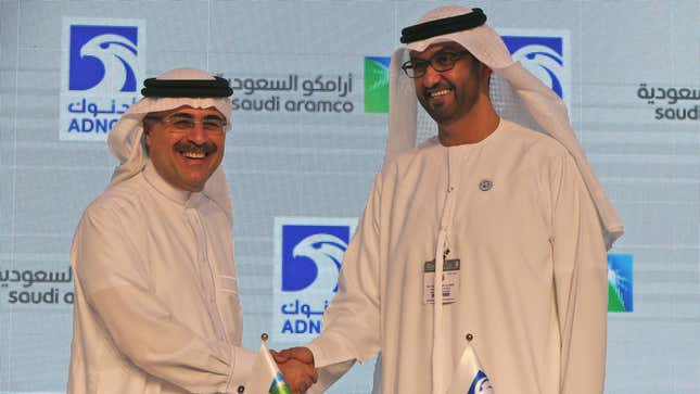 Photo of two people shaking hands