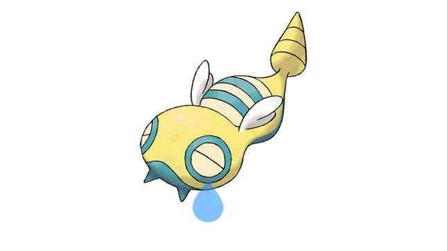A Dunsparce crying a single, large tear.