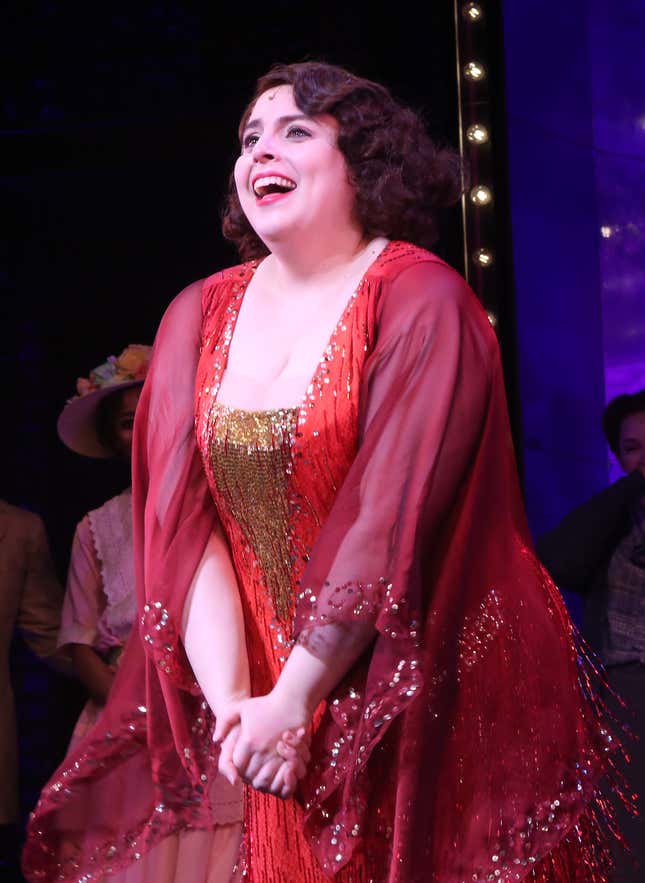 Beanie Feldstein as Fanny Brice during the opening night curtain call for Funny Girl on Broadway on April 24, 2022, in New York City.