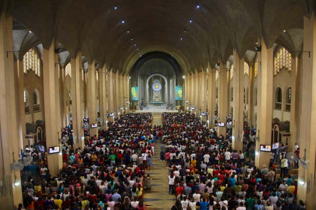 Hundreds of thousands of devotees attend the Baclaran Church every week, making it one of the most popular churches in the country.