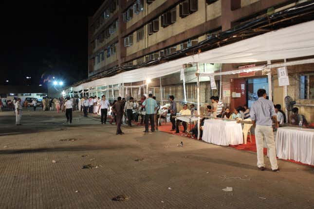 The polling booths in Dharavi