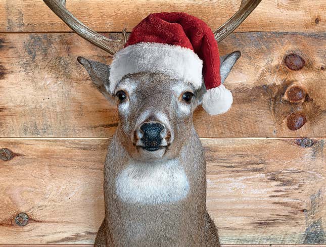 Image for article titled Restaurant Puts Fun Little Santa Hat On Severed Head Of Animal That Screamed When It Died