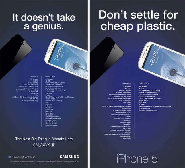 Image for article titled Samsung has better things to do with its advertising budget then goad Apple