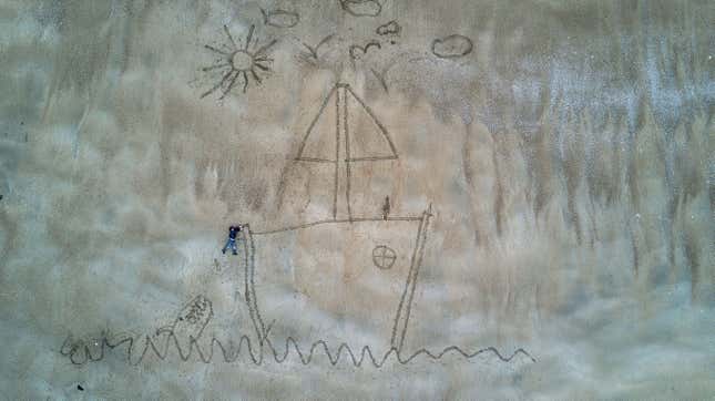 Ugo sur la plage