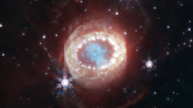 The distant supernova, as seen by Webb's NIRCam.