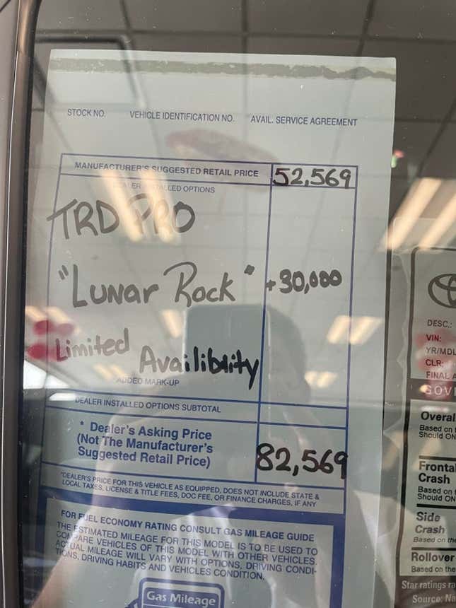 Image for article titled You Will Not Believe The Markups This Dealer Is Putting On Toyota 4Runners