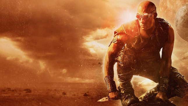 Vin Diesel in a promo poster for 2013's Riddick.