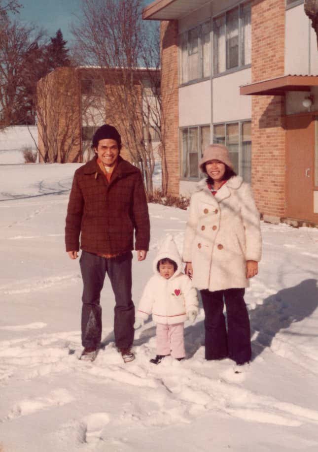 My parents and eldest sister in Madison, Wisconsin in 1975.