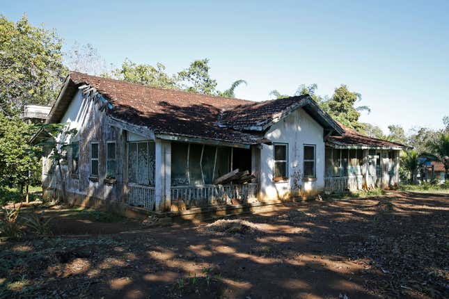 A large house in the “Vila Americana” section of Fordlandia on July 6, 2017 in Aveiro, Brazil. 