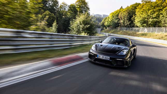 Image for article titled Watch The Porsche 718 Cayman GT4 RS Set A 7:09 Nürburgring Lap