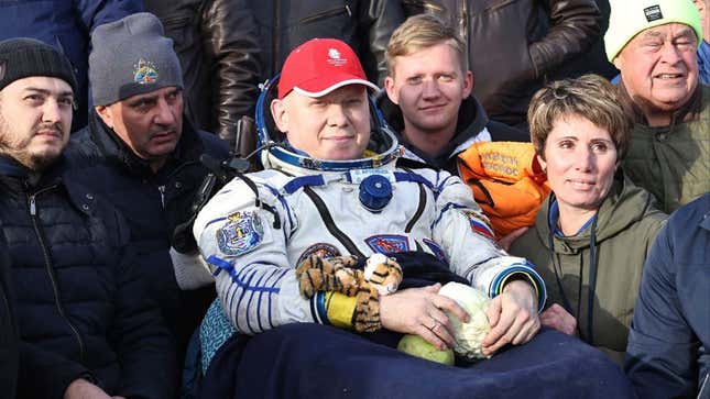 Russian cosmonaut Oleg Artemyev after returning to Earth on September 29, 2022.