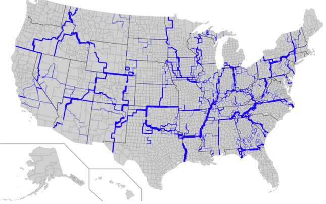 weighted mobility borders map