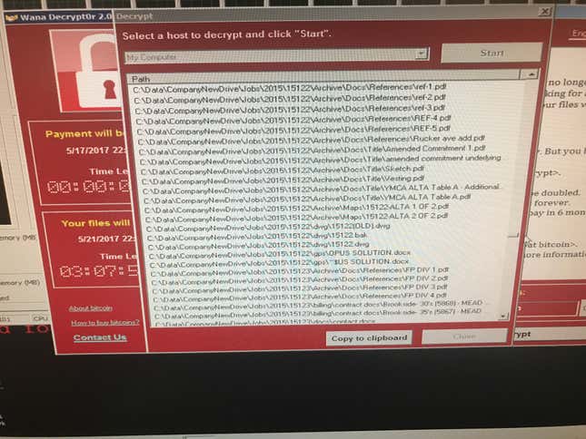 Wana Decrypt02 2.0 decrypting files after saying it received a payment.