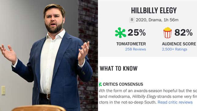 Image for article titled J.D. Vance&#39;s Senate Run Was Prompted By a Bad Rotten Tomatoes Score