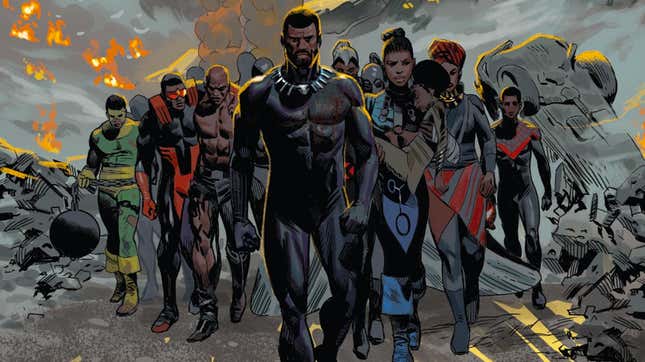 T’Challa and his allies.