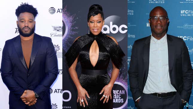 Ryan Coogler attends 2019 Palm Springs International Film Festival on January 04, 2019; Barry Jenkins attends the IFC Films Spirit Awards Party on February 08, 2020; Regina King attends the 2019 American Music Awards on November 24, 2019. 