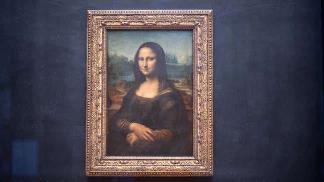 The Mona Lisa at the Louvre Museum in Paris on January 8, 2021. 