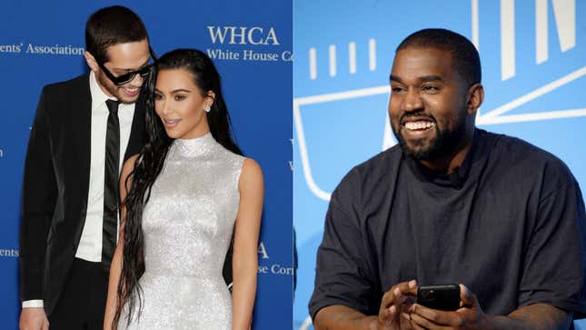 Image for article titled Kanye West Posts Petty Reaction to Kim Kardashian and Pete Davidson Split