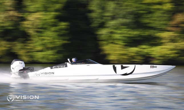 Image for article titled Electric Boat Shatters Speed Record With 109-MPH Run