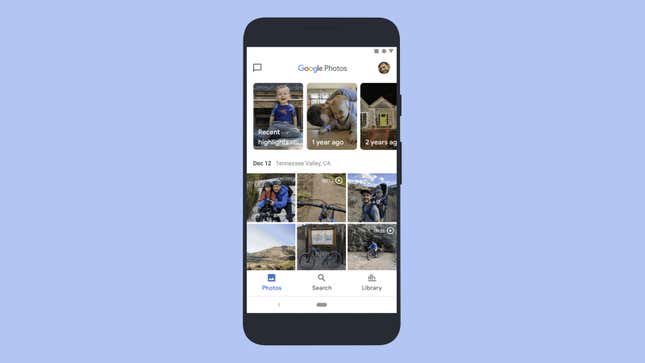 Screenshot of Google Photos