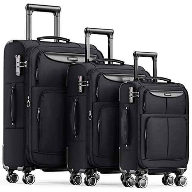 Image for article titled Prime Day Discount: 15% Off this 3-Piece Luggage Set From SHOWKOO
