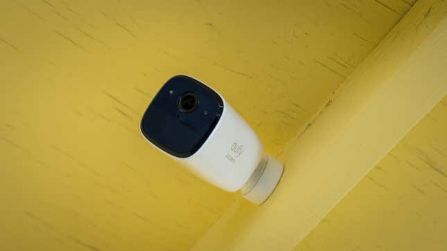A photo of the Eufy SoloCam on a roof 