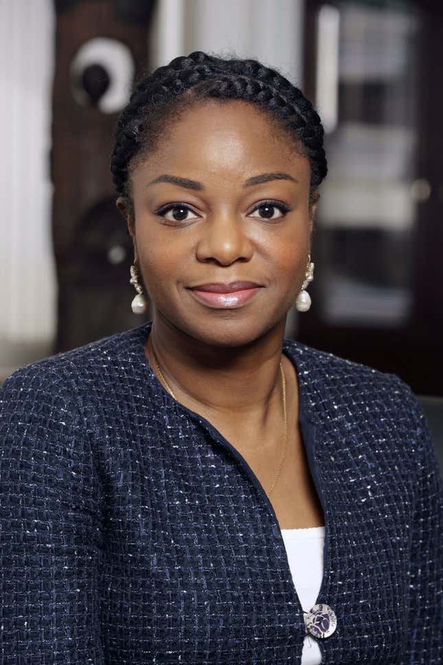 A portrait photo of Cina Lawson, Togo's minister of digital economy and digital transformation