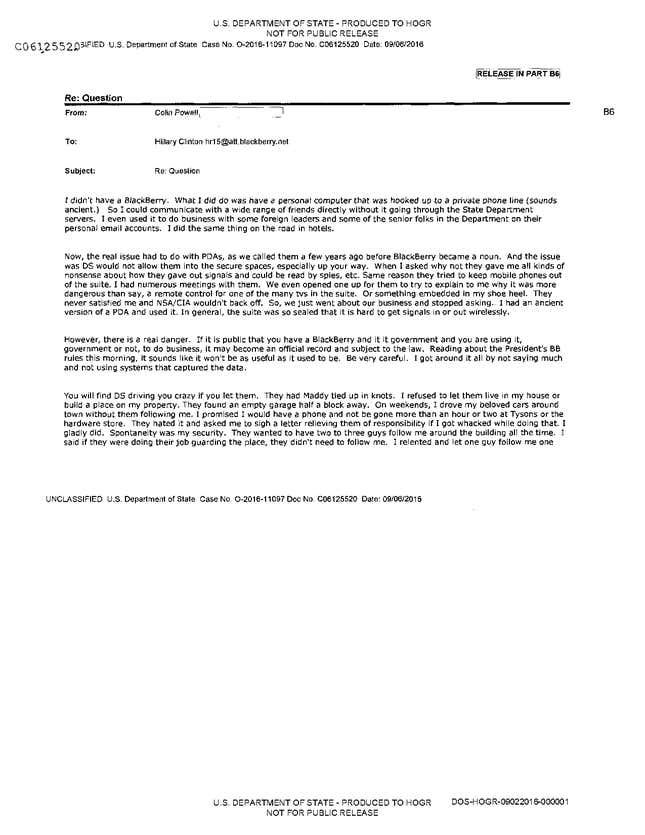 Image for article titled Colin Powell advised Hillary Clinton on how to skirt email security as US secretary of state